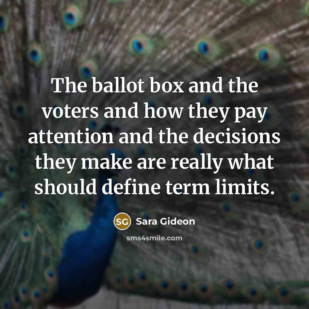 “The ballot box and the voters and how they pay…” quote by Sara Gideon