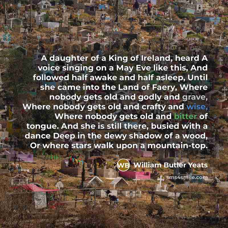 “A daughter of a King of Ireland, heard A voice…” quote by William Butler Yeats