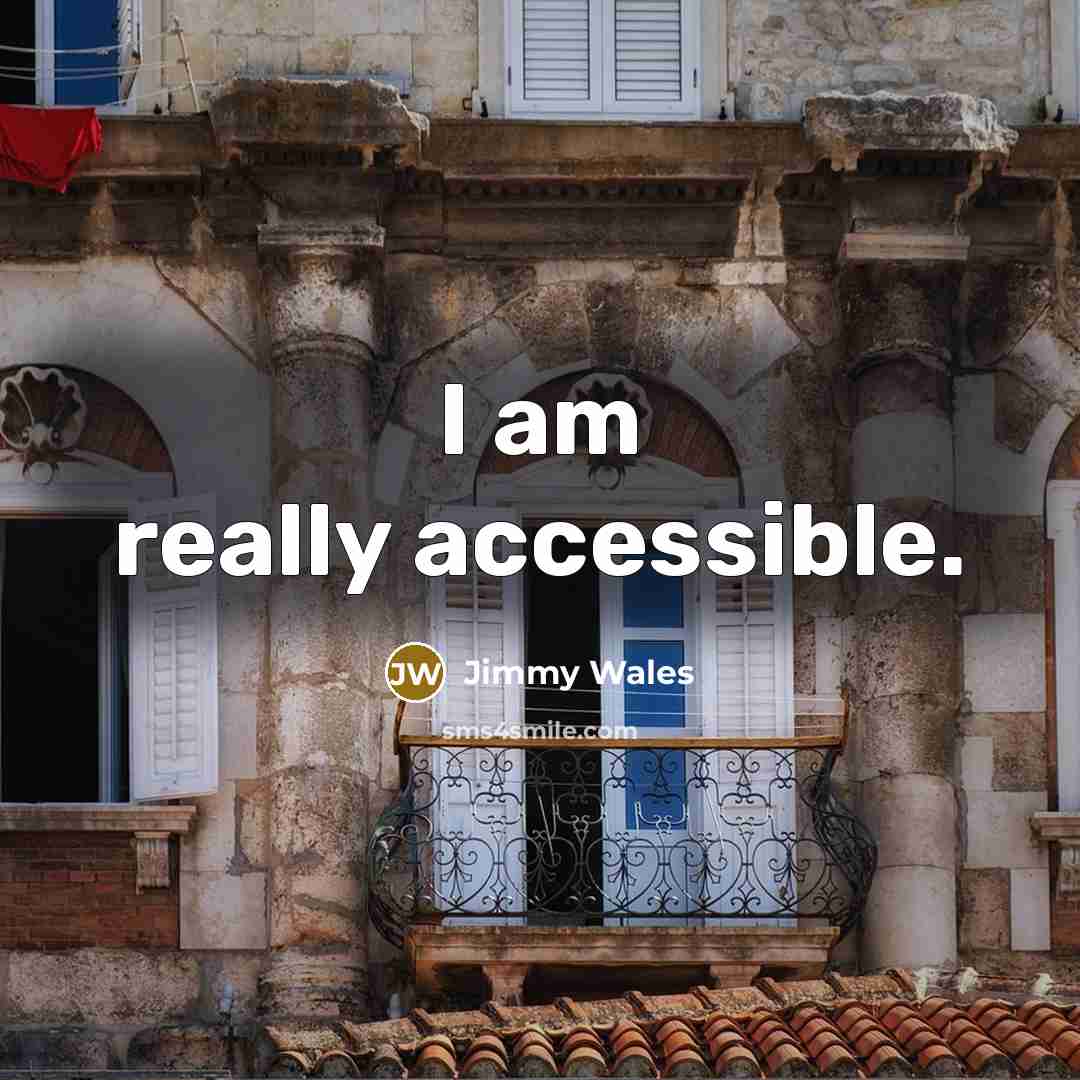 “I am really accessible.…” quote by Jimmy Wales