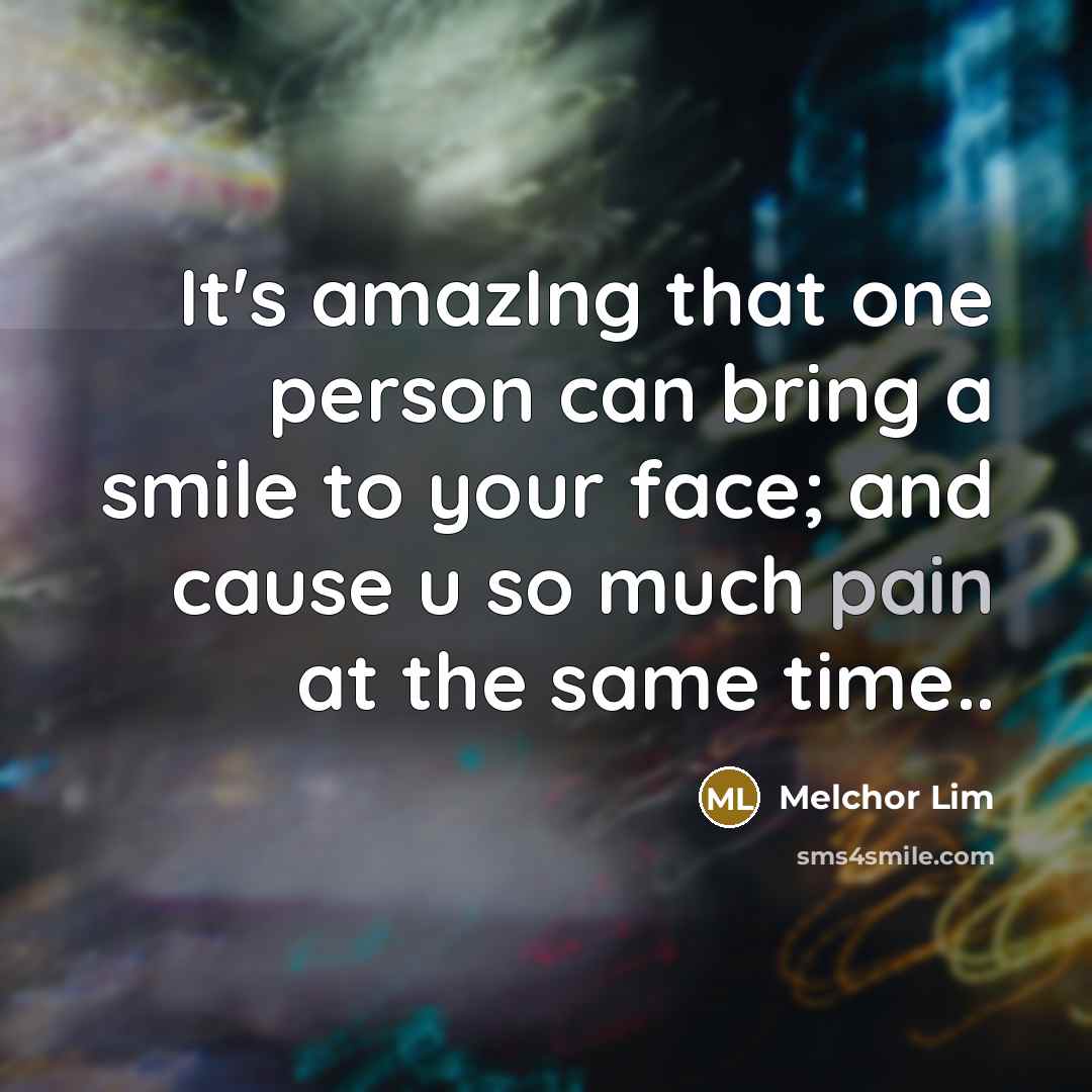“It's amazIng that one person can bring a smile to…” quote by Melchor Lim