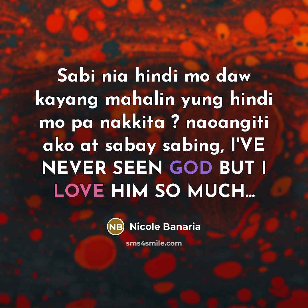 “Sabi nia hindi mo daw kayang mahalin yung hindi mo…” quote by Nicole Banaria