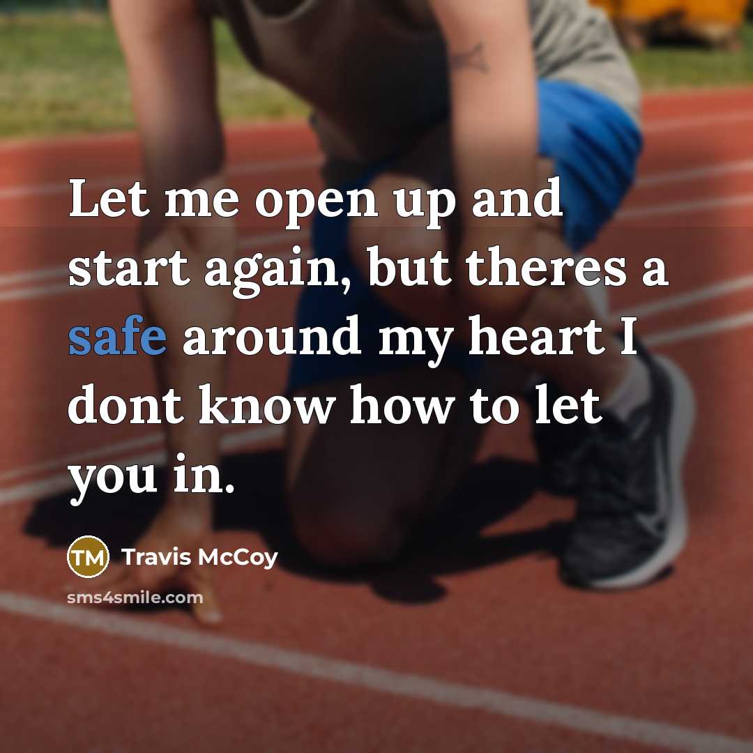 “Let me open up and start again, but theres a…” quote by Travis McCoy