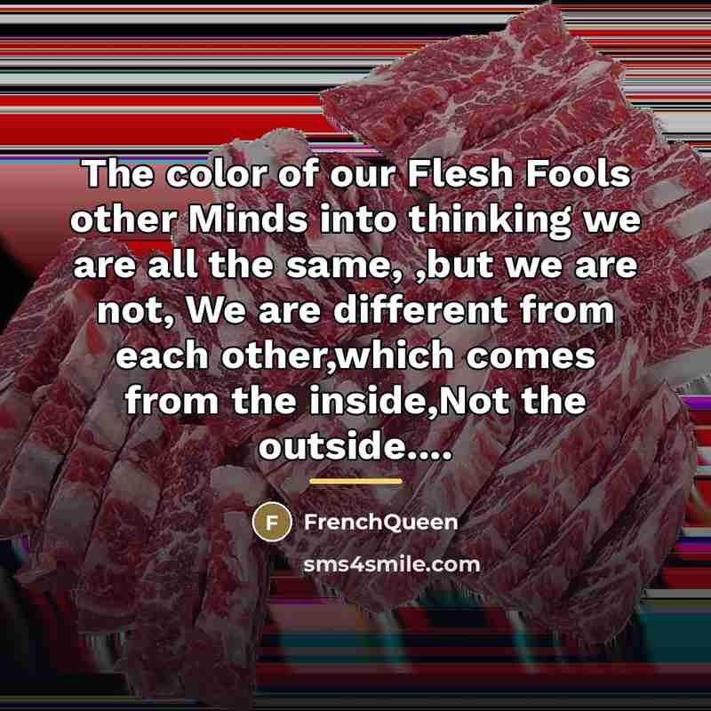 “The color of our Flesh Fools other Minds into thinking…” quote by Frenchqueen