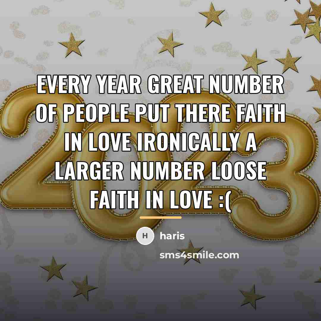 “Every year great number of people put there faith in…” quote by Haris