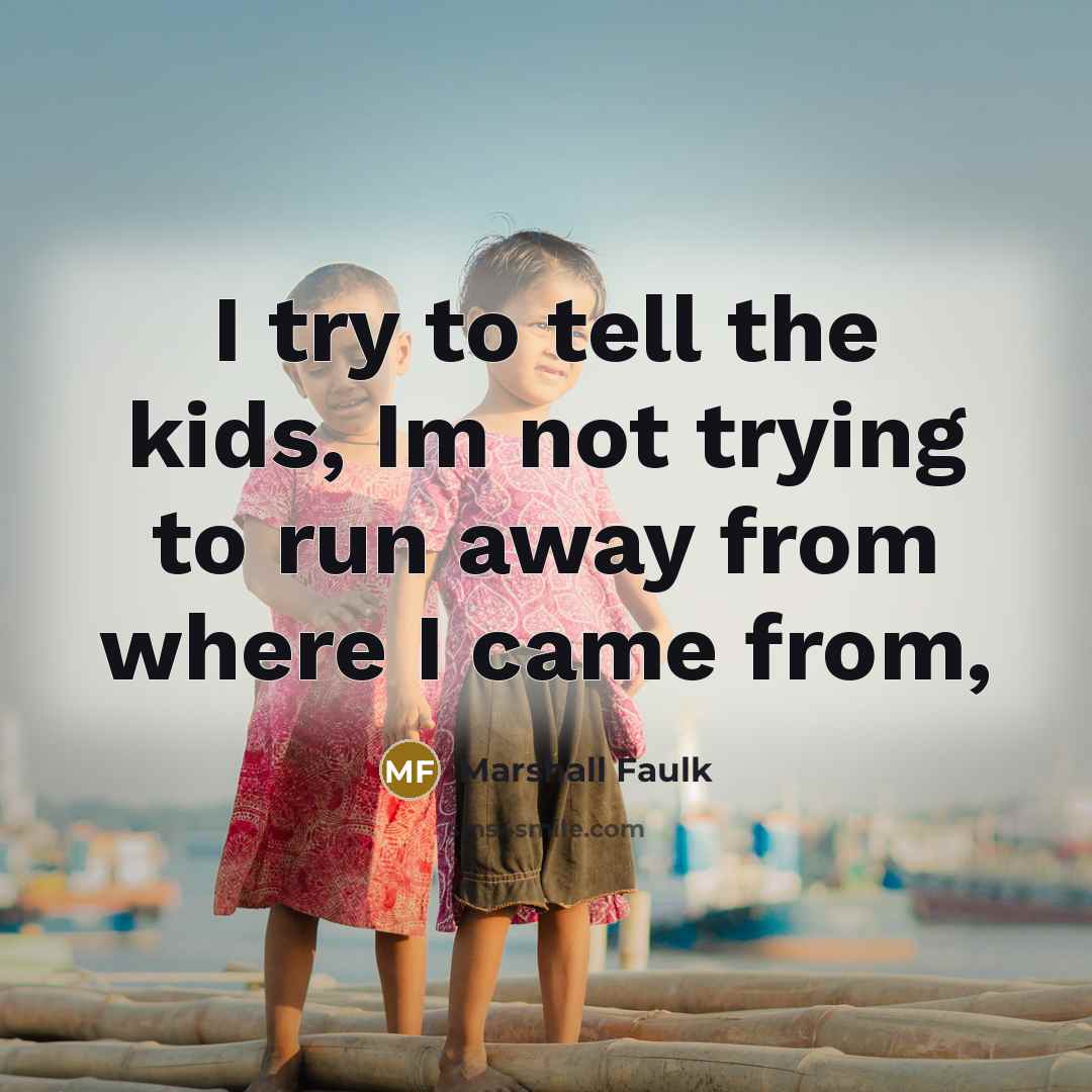 “I try to tell the kids, Im not trying to…” quote by Marshall Faulk