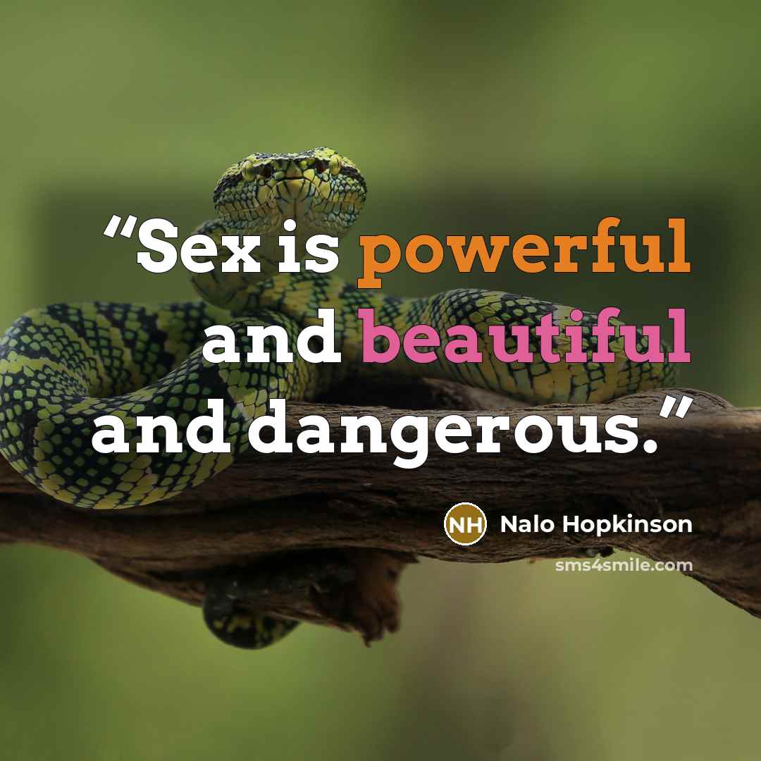 “Sex is powerful and beautiful and dangerous.” quote by Nalo Hopkinson