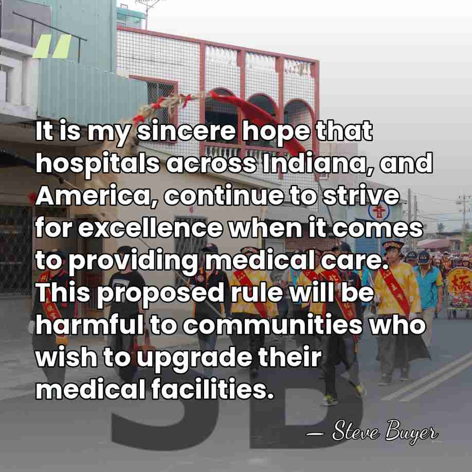 It is my sincere hope that hospitals across Indiana, and America, continue&hellip; - Steve Buyer