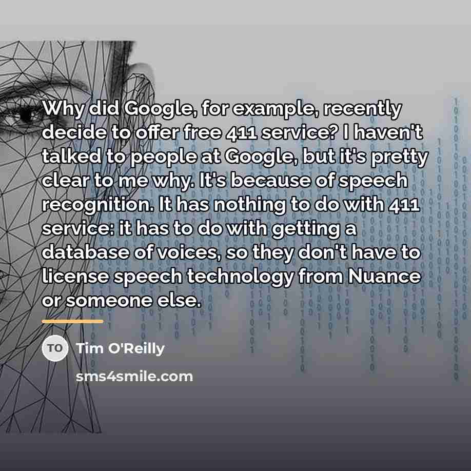 “Why did Google, for example, recently decide to offer free…” quote by Tim O'Reilly