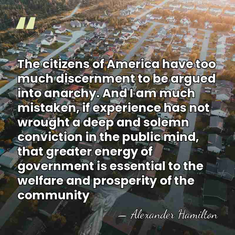 The citizens of America have too much discernment to be argued into&hellip; - Alexander Hamilton