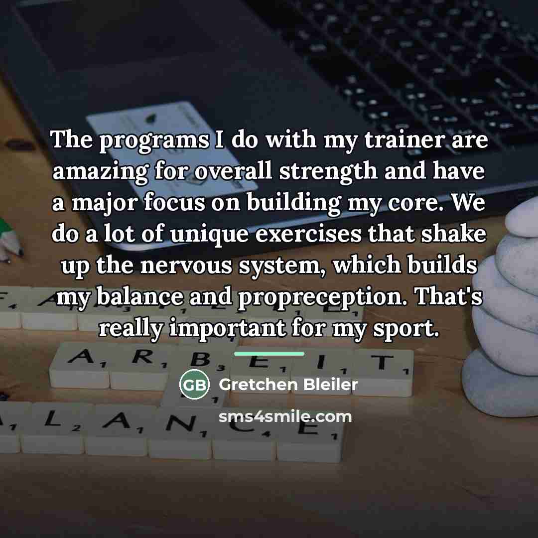 “The programs I do with my trainer are amazing for…” quote by Gretchen Bleiler