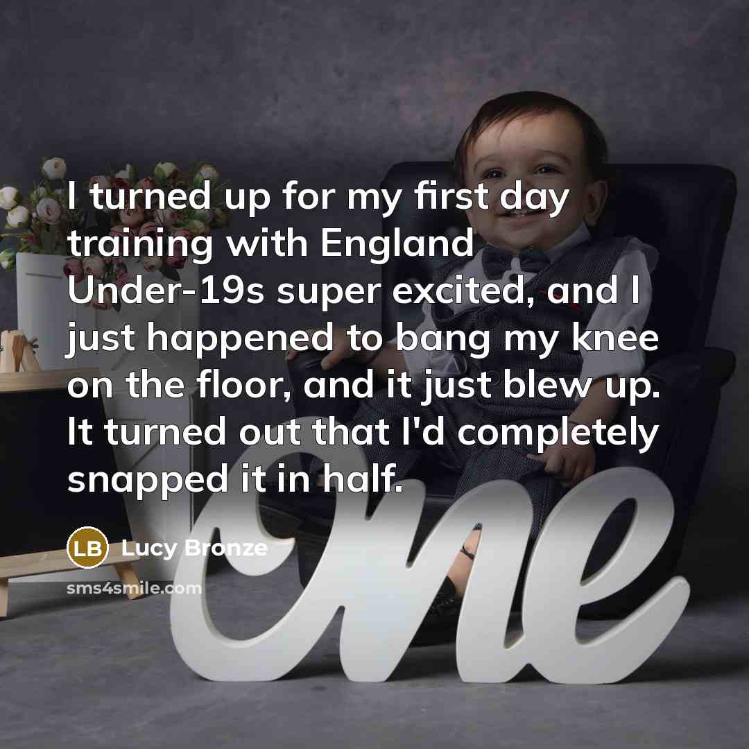 “I turned up for my first day training with England…” quote by Lucy Bronze