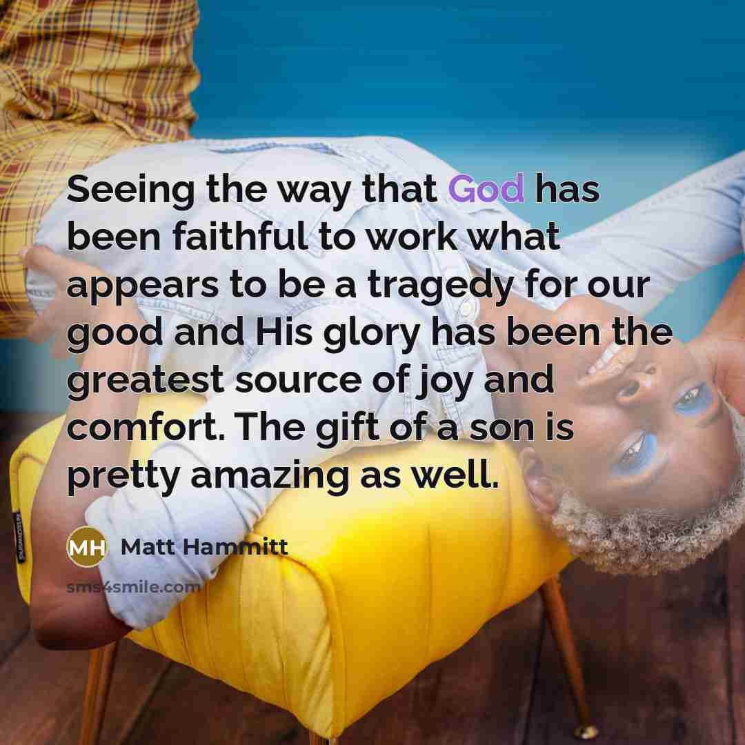 “Seeing the way that God has been faithful to work…” quote by Matt Hammitt