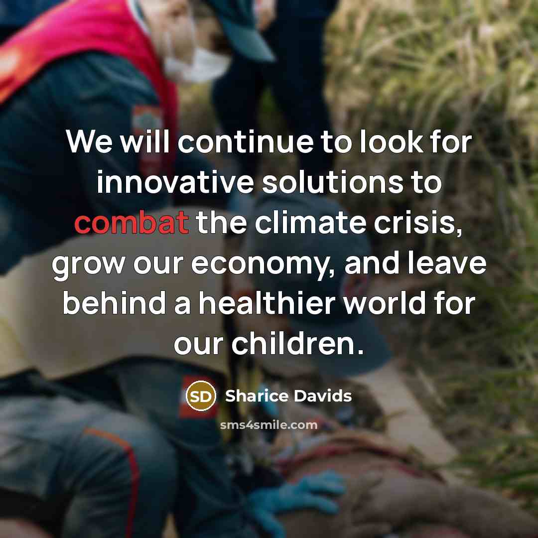“We will continue to look for innovative solutions to combat…” quote by Sharice Davids