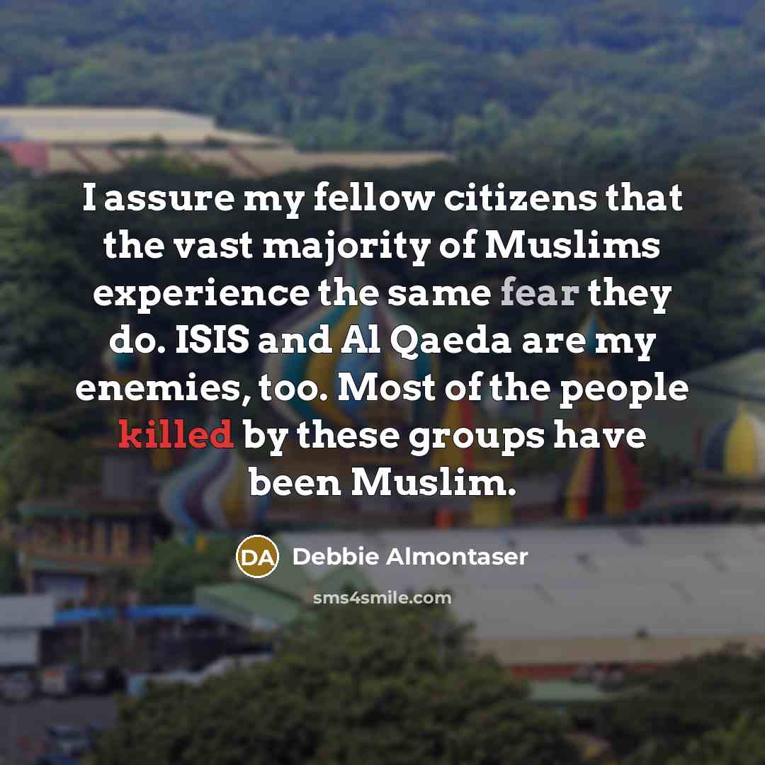 “I assure my fellow citizens that the vast majority of…” quote by Debbie Almontaser