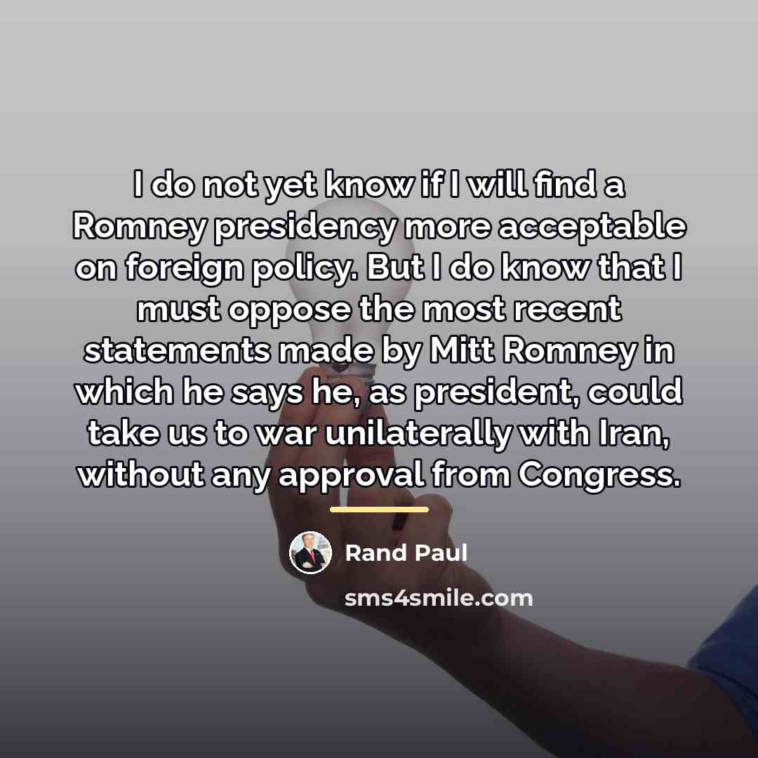 “I do not yet know if I will find a…” quote by Rand Paul