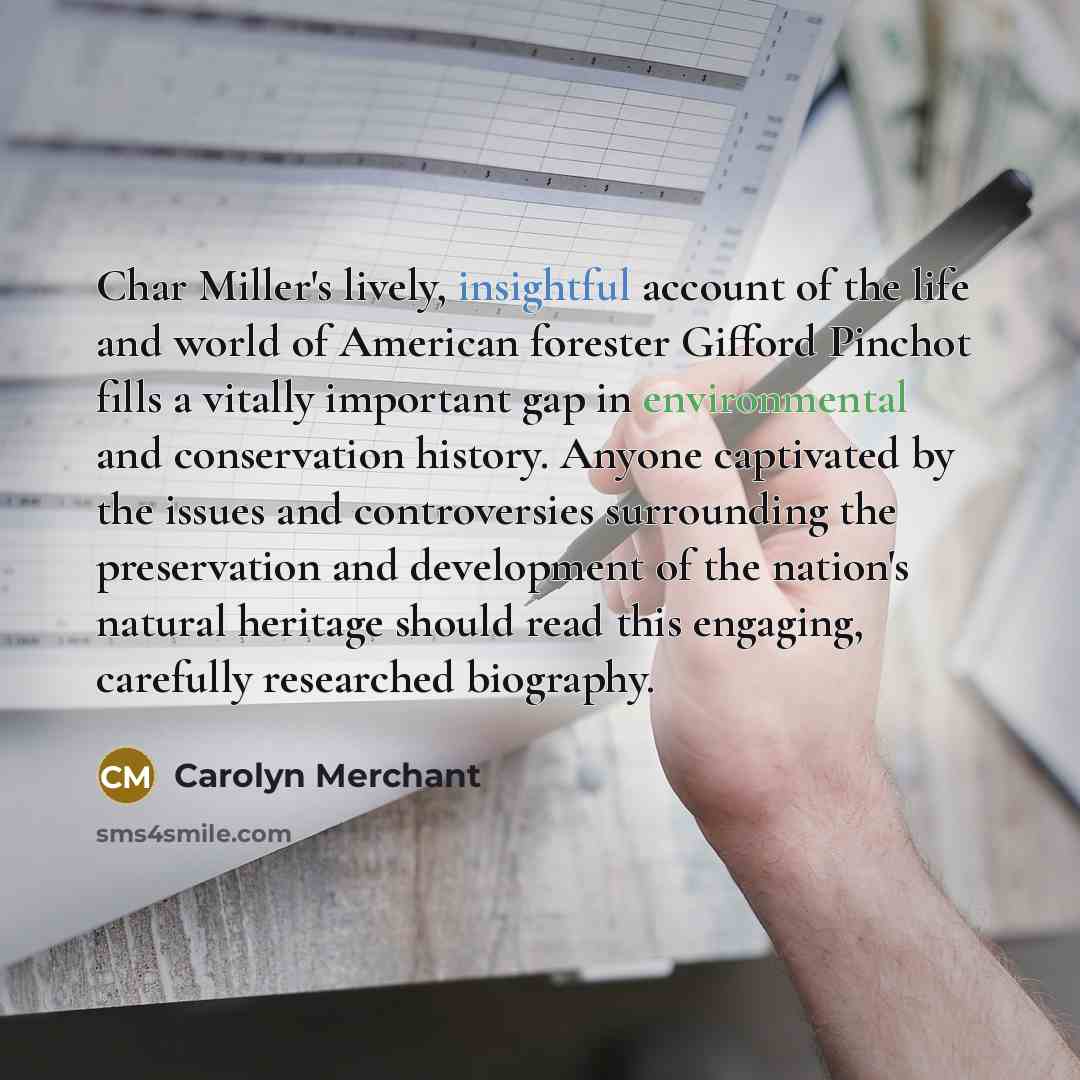 “Char Miller's lively, insightful account of the life and world…” quote by Carolyn Merchant