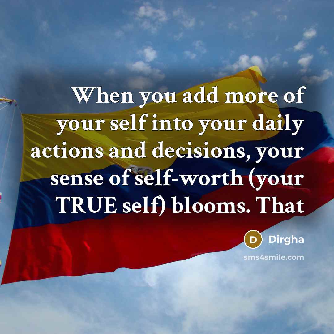 “When you add more of your self into your daily…” quote by Dirgha