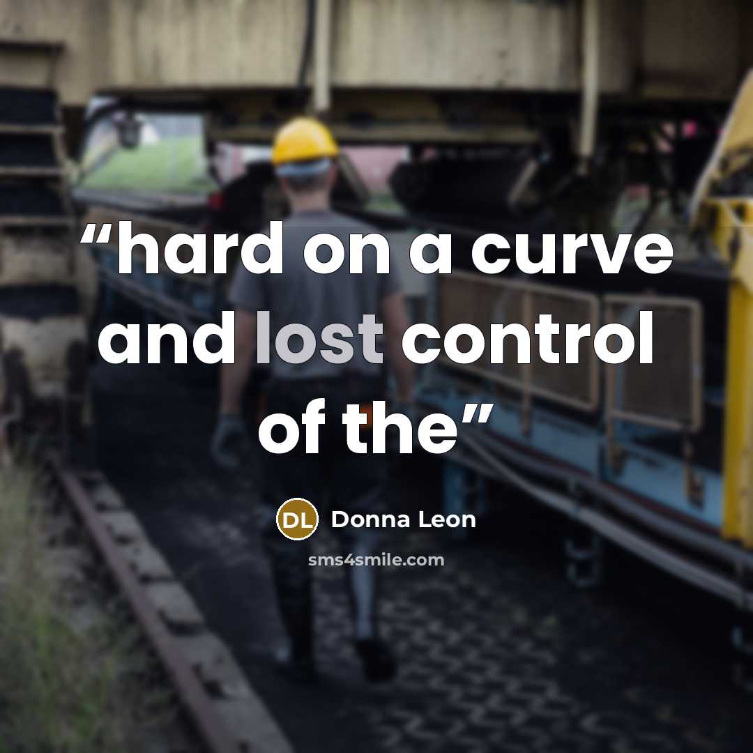 “hard on a curve and lost control of the” quote by Donna Leon