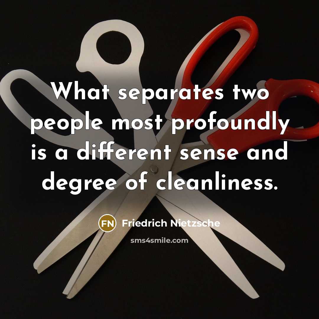 “What separates two people most profoundly is a different sense…” quote by Friedrich Nietzsche
