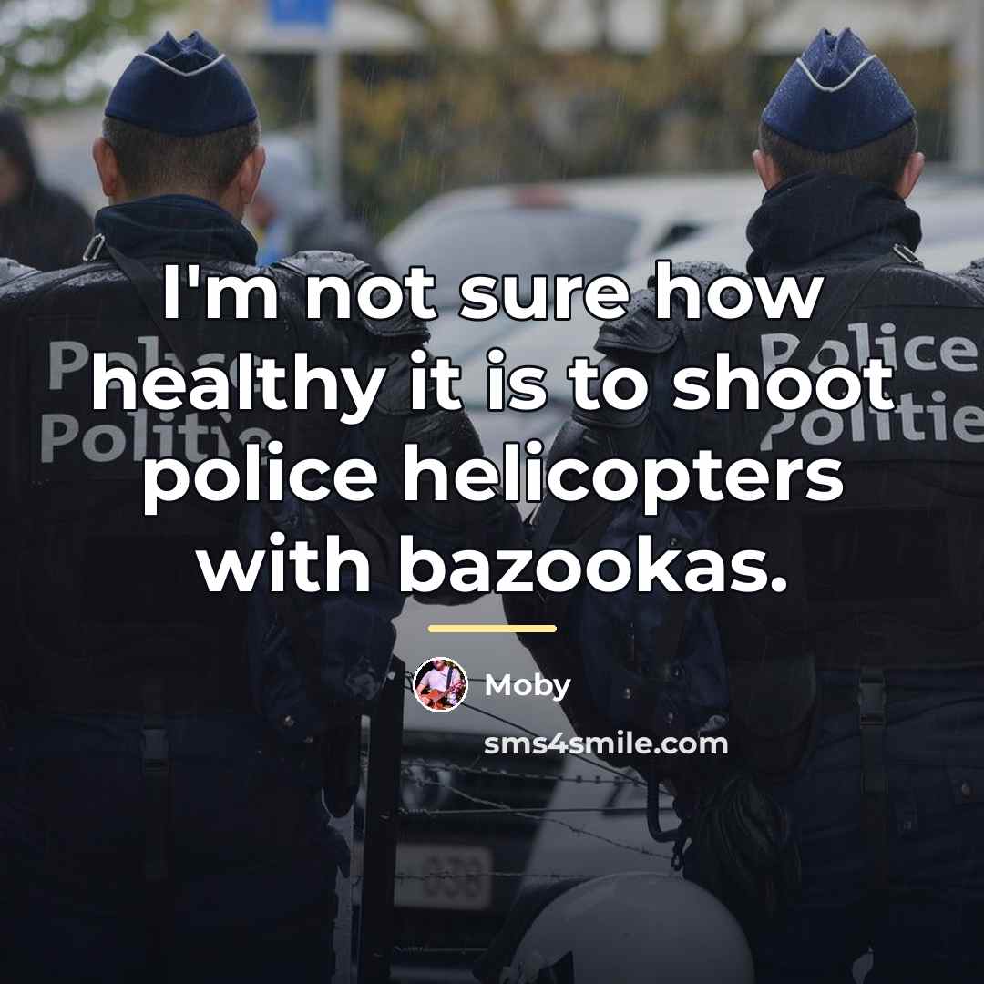 “I'm not sure how healthy it is to shoot police…” quote by Moby