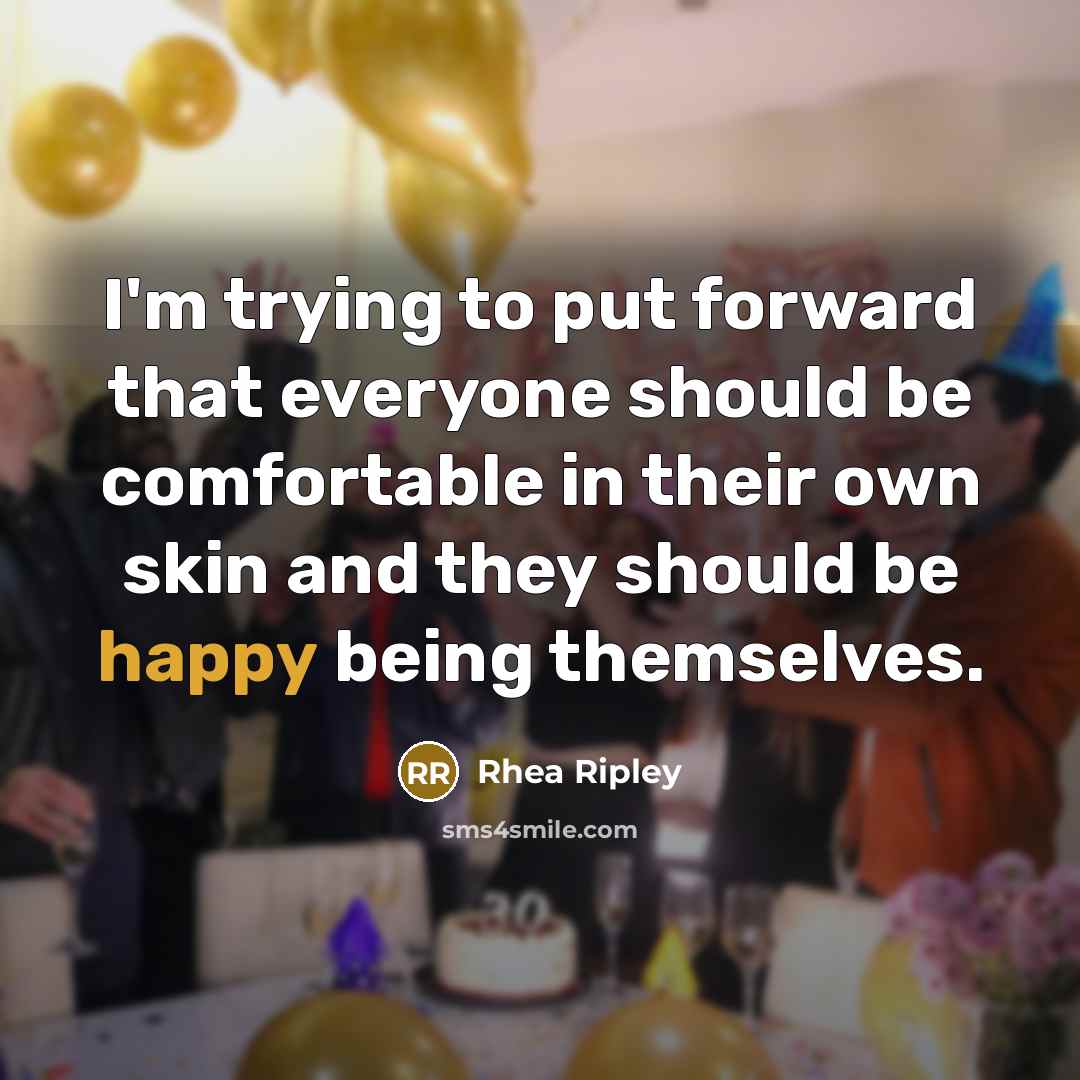 “I'm trying to put forward that everyone should be comfortable…” quote by Rhea Ripley