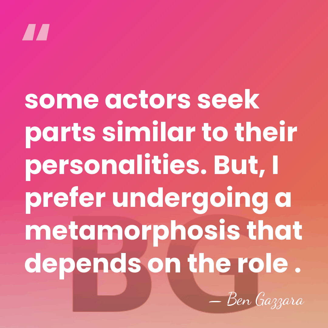 some actors seek parts similar to their personalities. But, I prefer undergoing&hellip; - Ben Gazzara