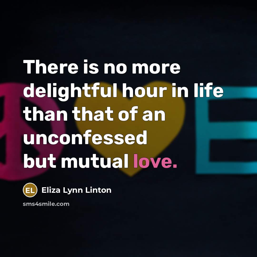 “There is no more delightful hour in life than that…” quote by Eliza Lynn Linton