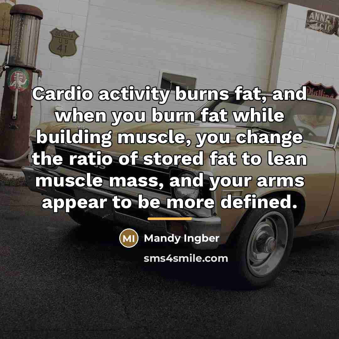 “Cardio activity burns fat, and when you burn fat while…” quote by Mandy Ingber