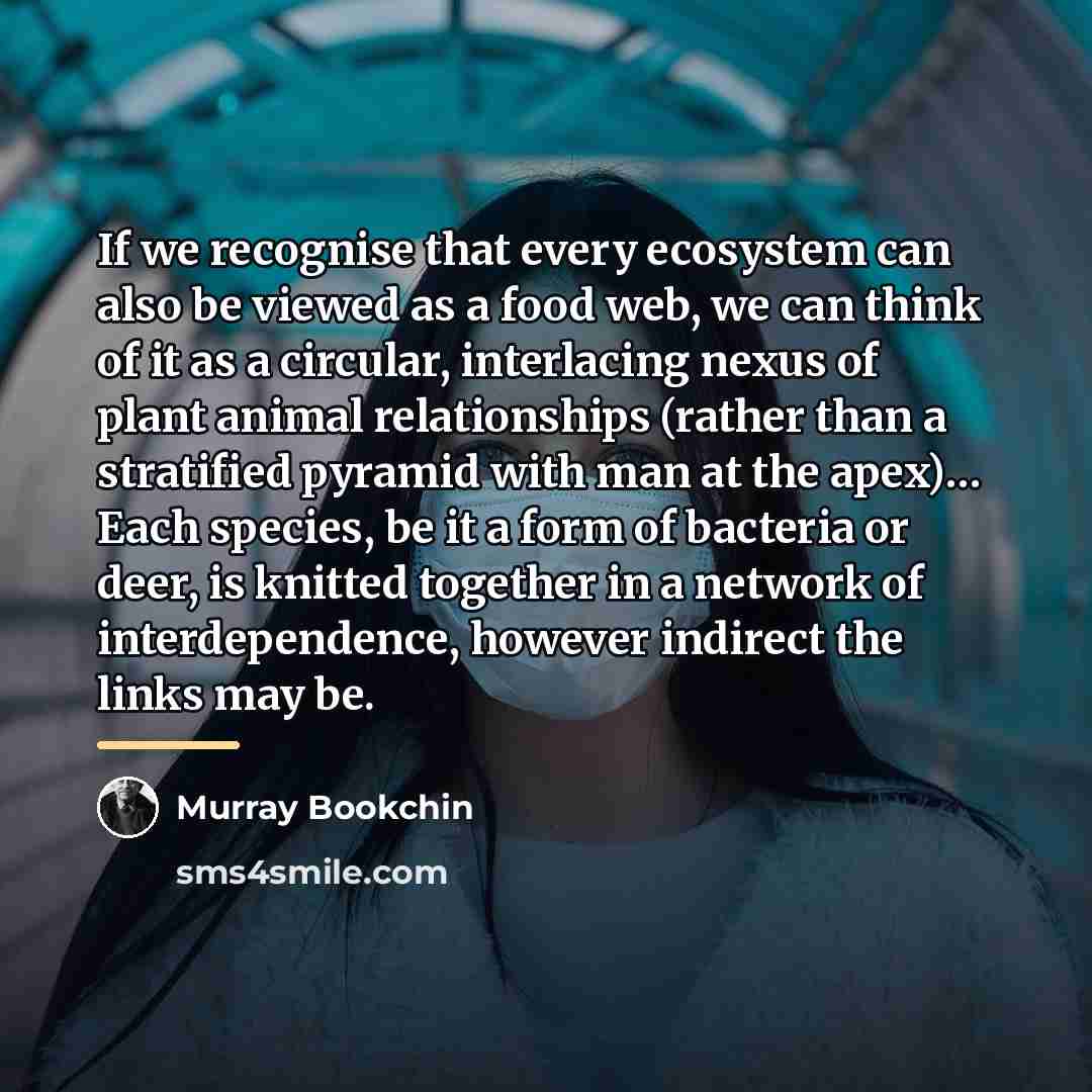 “If we recognise that every ecosystem can also be viewed…” quote by Murray Bookchin
