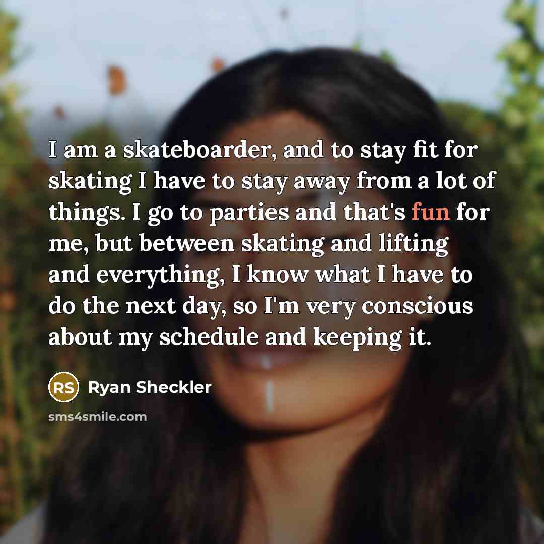 “I am a skateboarder, and to stay fit for skating…” quote by Ryan Sheckler