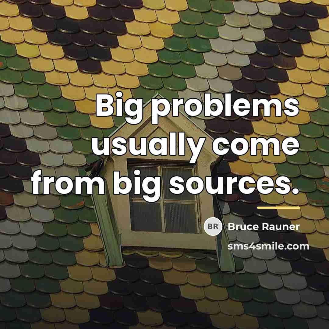 “Big problems usually come from big sources.…” quote by Bruce Rauner