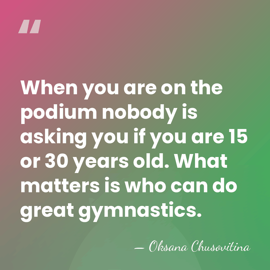 When you are on the podium nobody is asking you if you&hellip; - Oksana Chusovitina