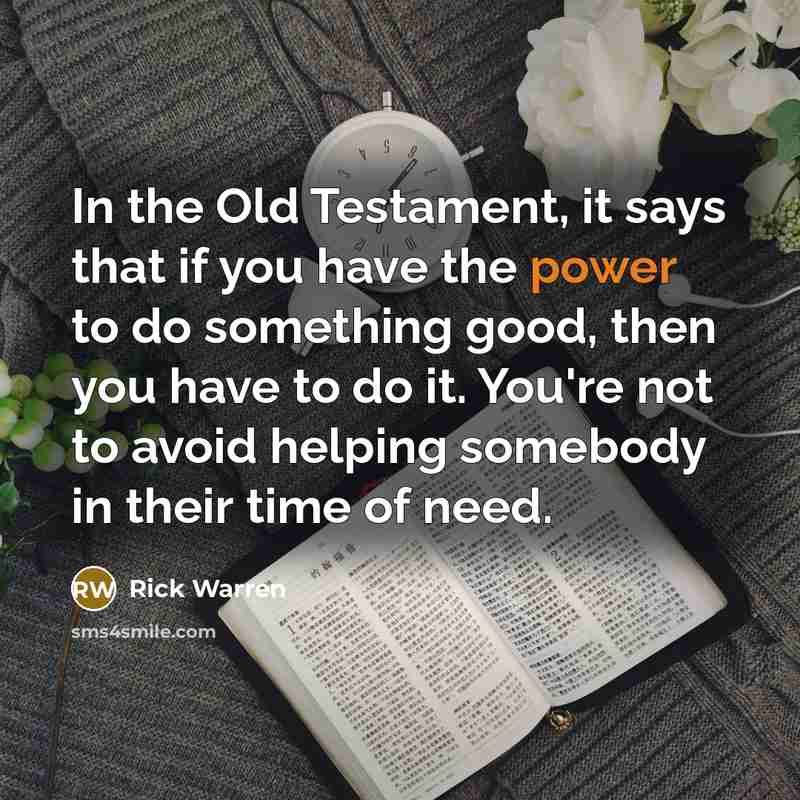 “In the Old Testament, it says that if you have…” quote by Rick Warren