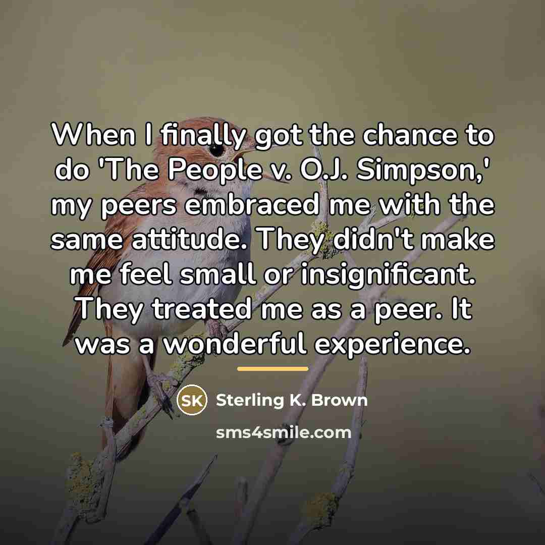 “When I finally got the chance to do 'The People…” quote by Sterling K. Brown