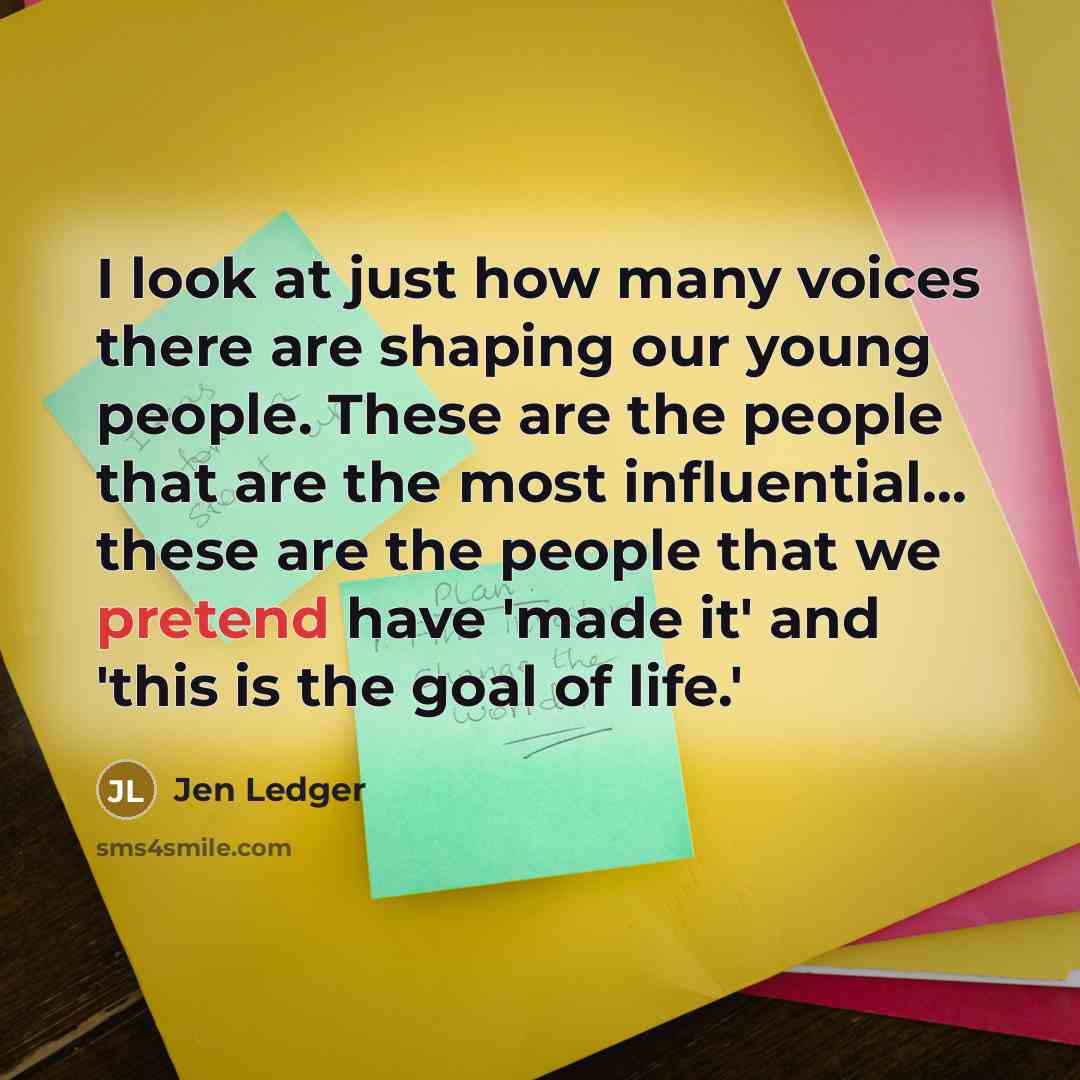 “I look at just how many voices there are shaping…” quote by Jen Ledger