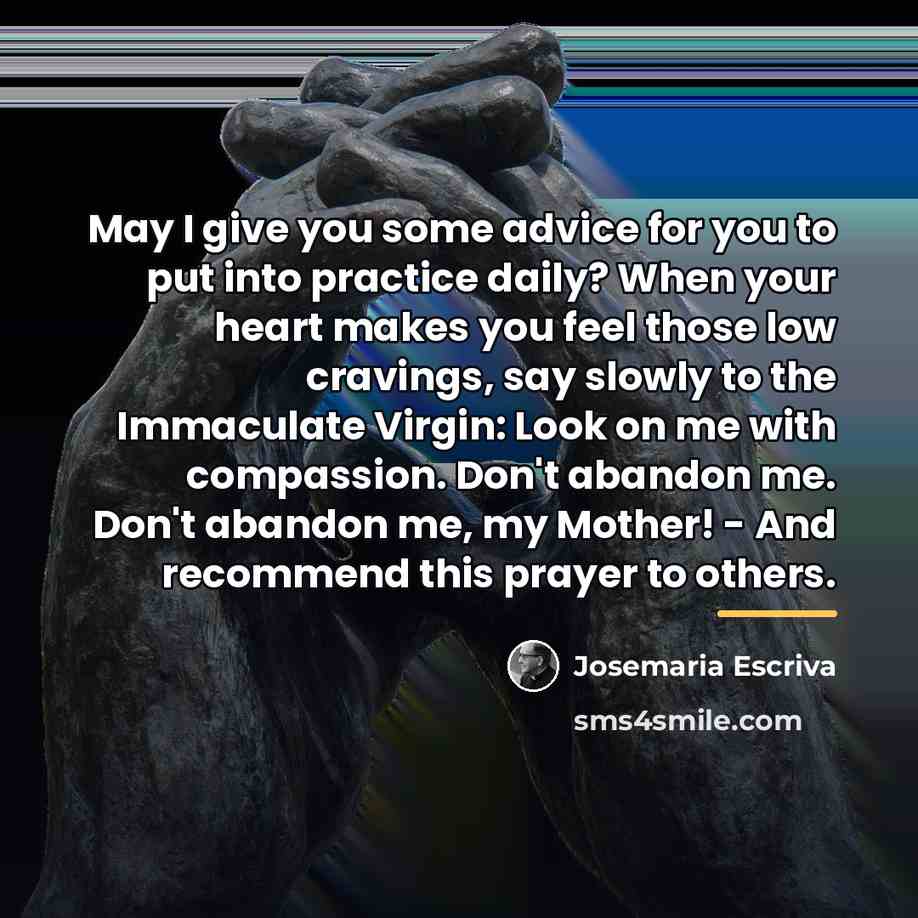 “May I give you some advice for you to put…” quote by Josemaria Escriva