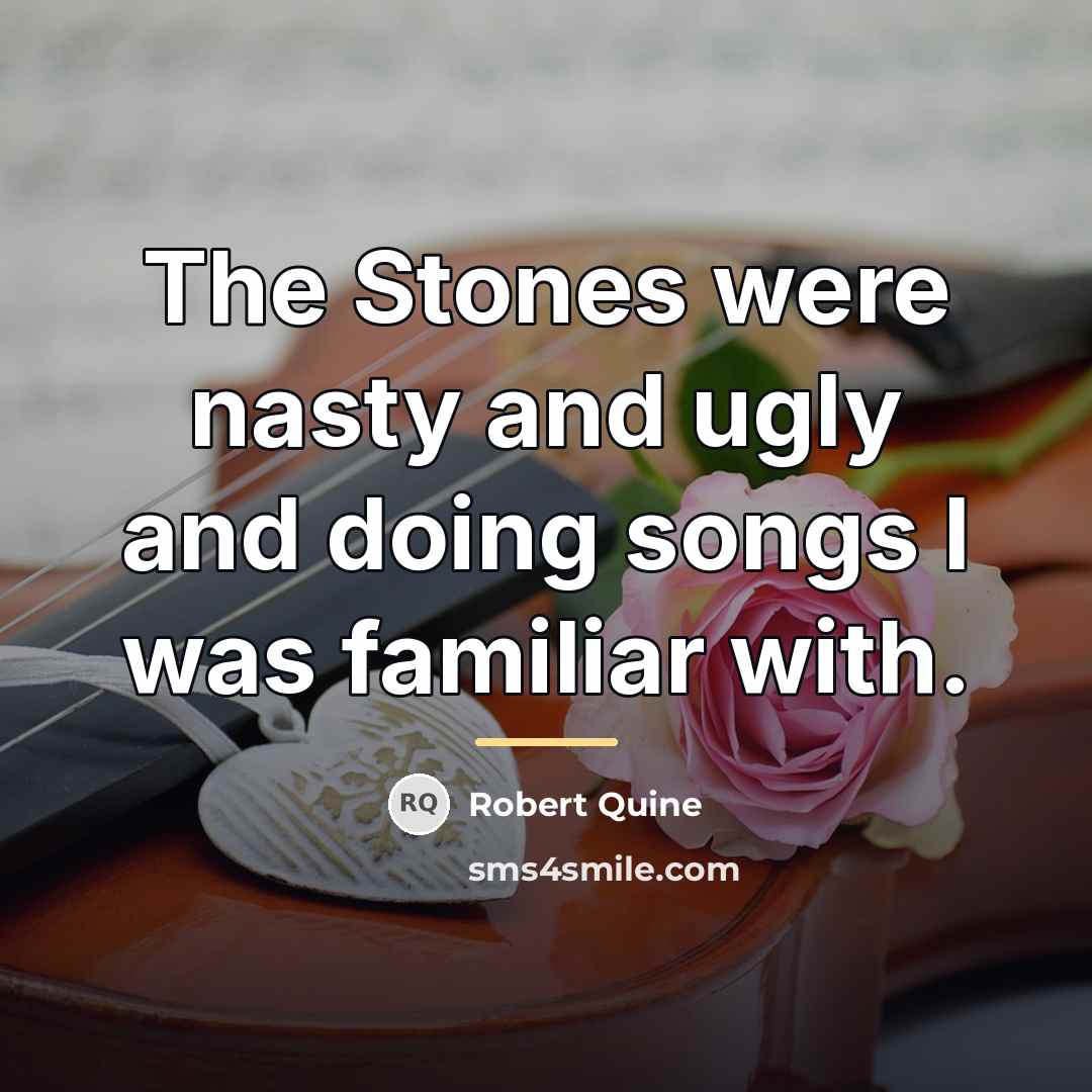 “The Stones were nasty and ugly and doing songs I…” quote by Robert Quine