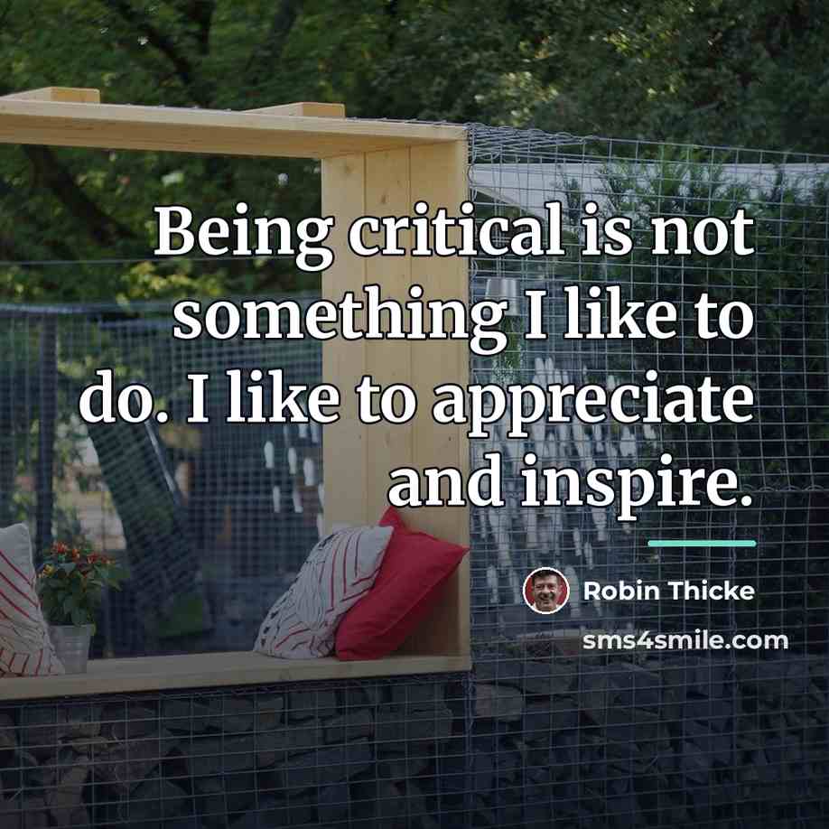 “Being critical is not something I like to do. I…” quote by Robin Thicke