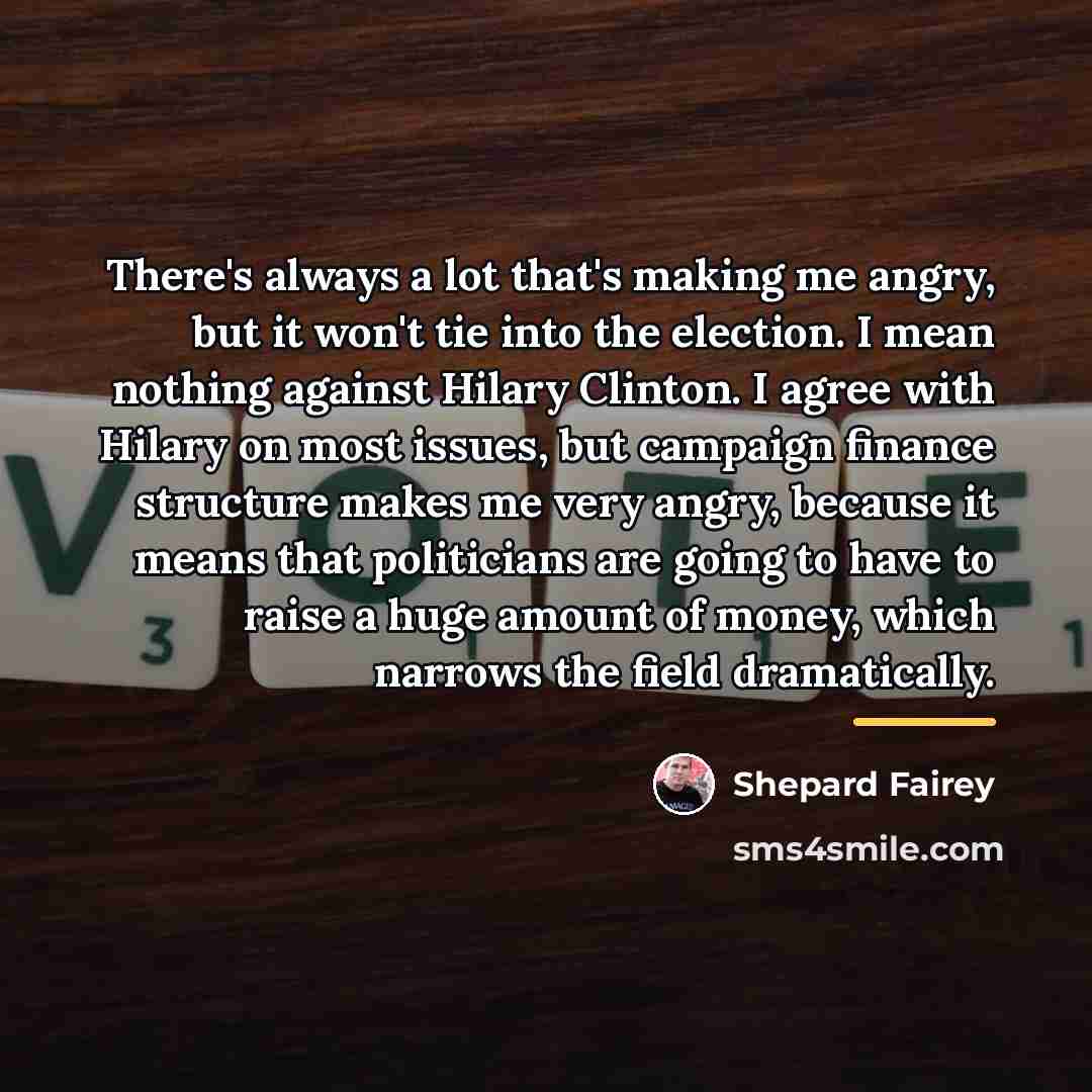 “There's always a lot that's making me angry, but it…” quote by Shepard Fairey