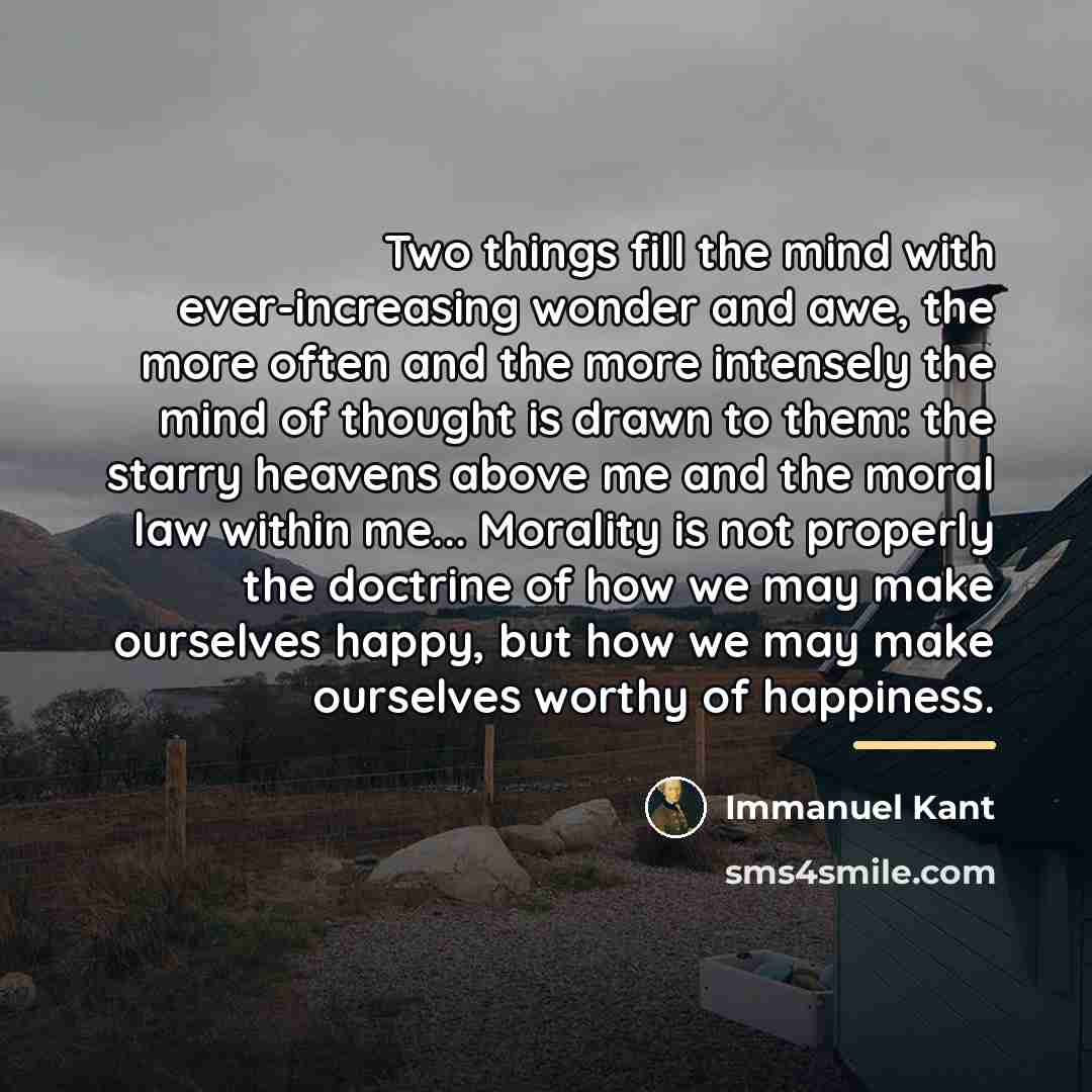 “Two things fill the mind with ever-increasing wonder and awe,…” quote by Immanuel Kant
