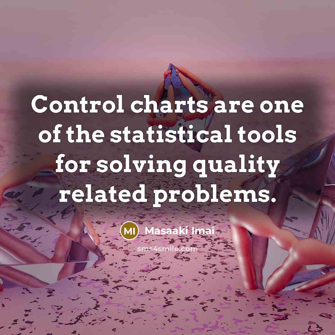 “Control charts are one of the statistical tools for solving…” quote by Masaaki Imai