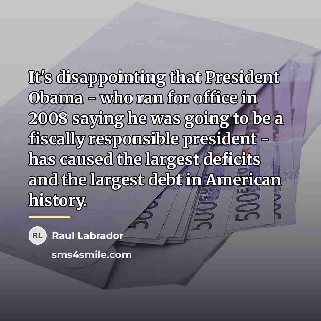 “It's disappointing that President Obama - who ran for office…” quote by Raul Labrador