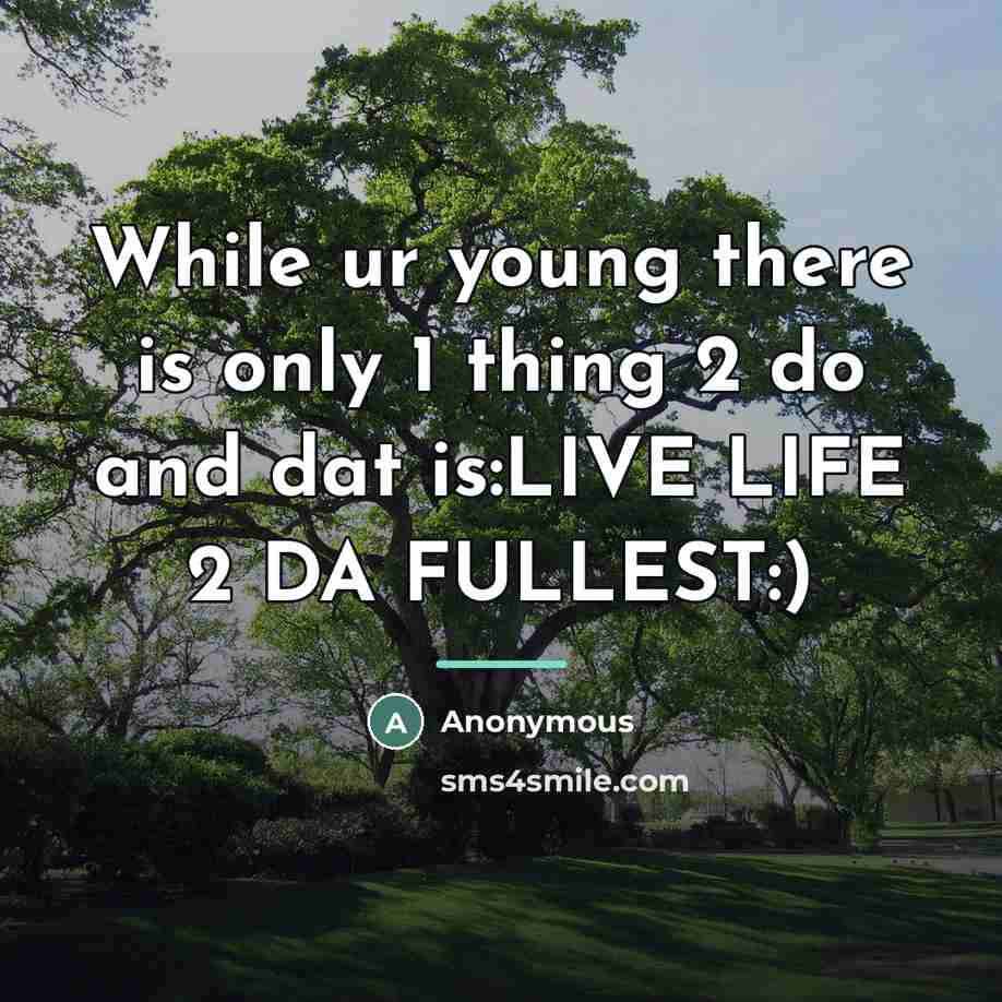 “While ur young there is only 1 thing 2 do…” quote by Anonymous