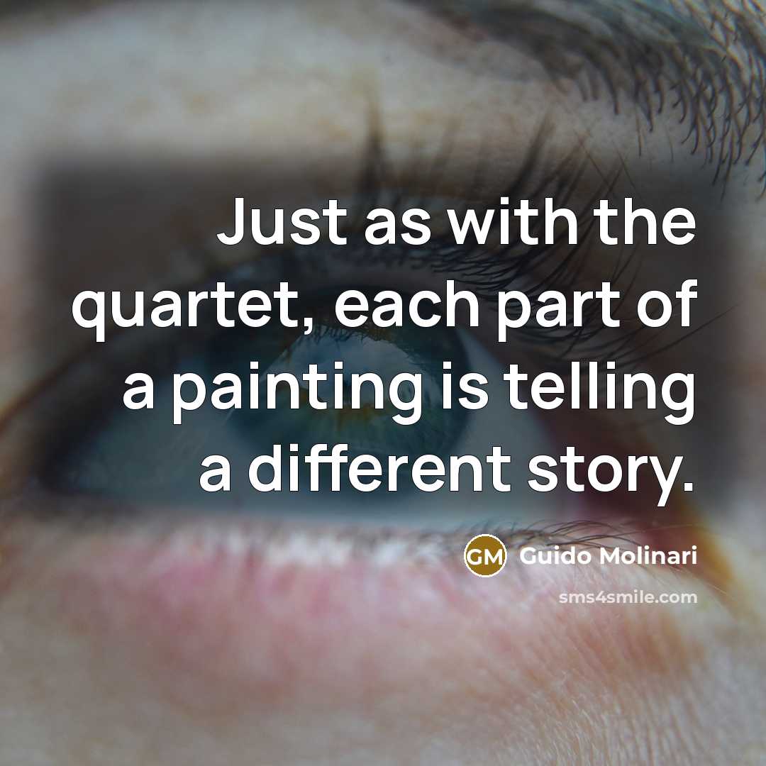 “Just as with the quartet, each part of a painting…” quote by Guido Molinari