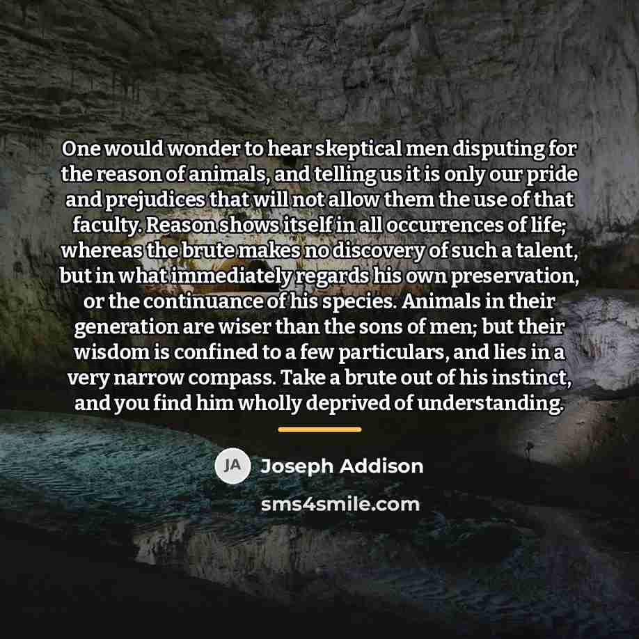 “One would wonder to hear skeptical men disputing for the…” quote by Joseph Addison