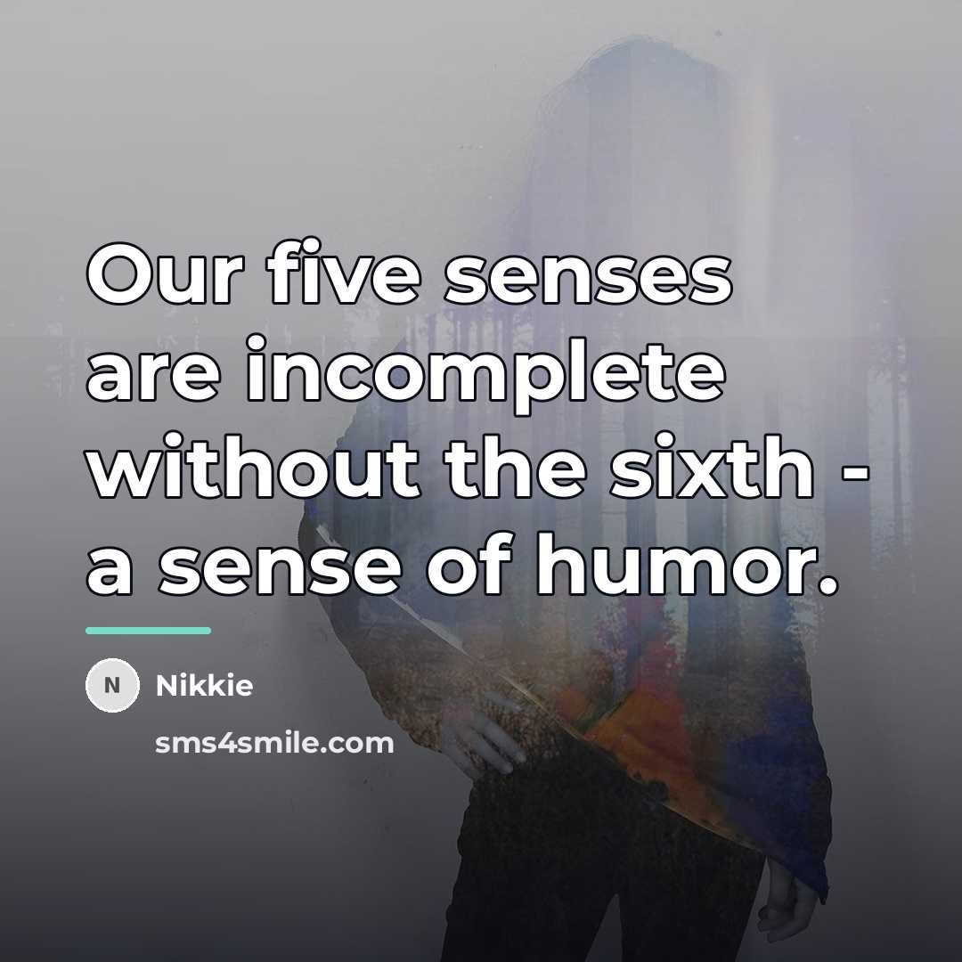 “Our five senses are incomplete without the sixth - a…” quote by Nikkie