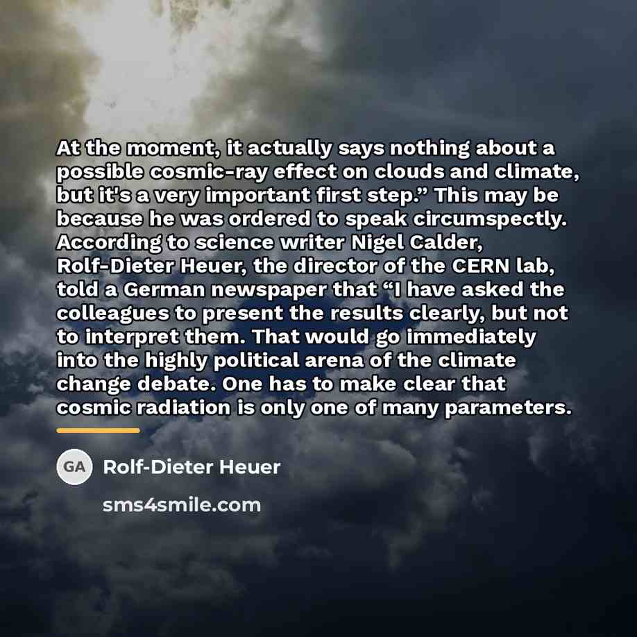 “At the moment, it actually says nothing about a possible…” quote by Rolf-Dieter Heuer