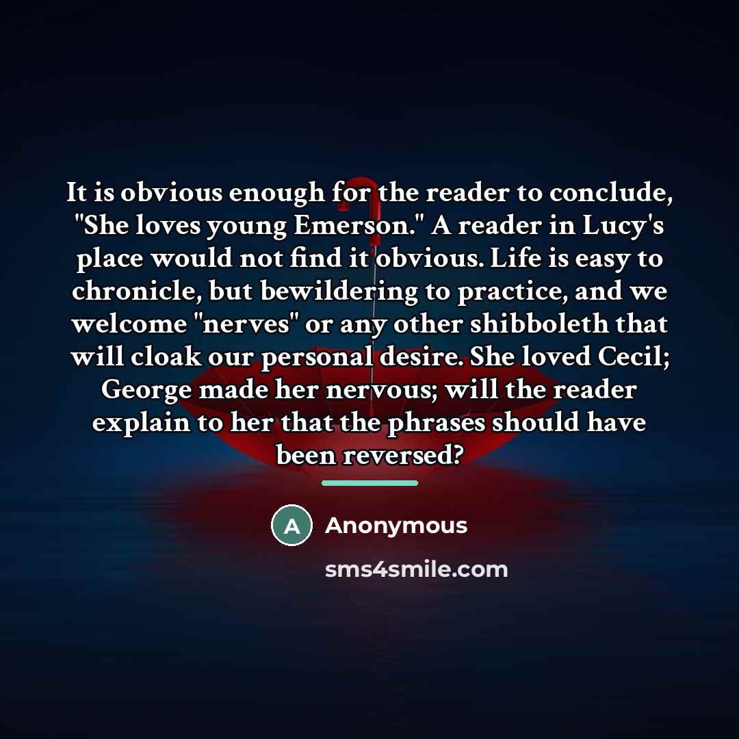 “It is obvious enough for the reader to conclude, "She…” quote by Anonymous