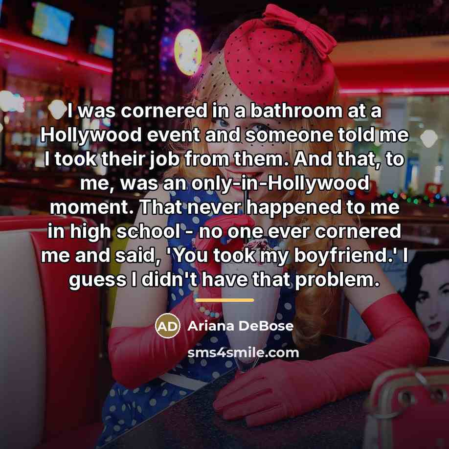 “I was cornered in a bathroom at a Hollywood event…” quote by Ariana DeBose