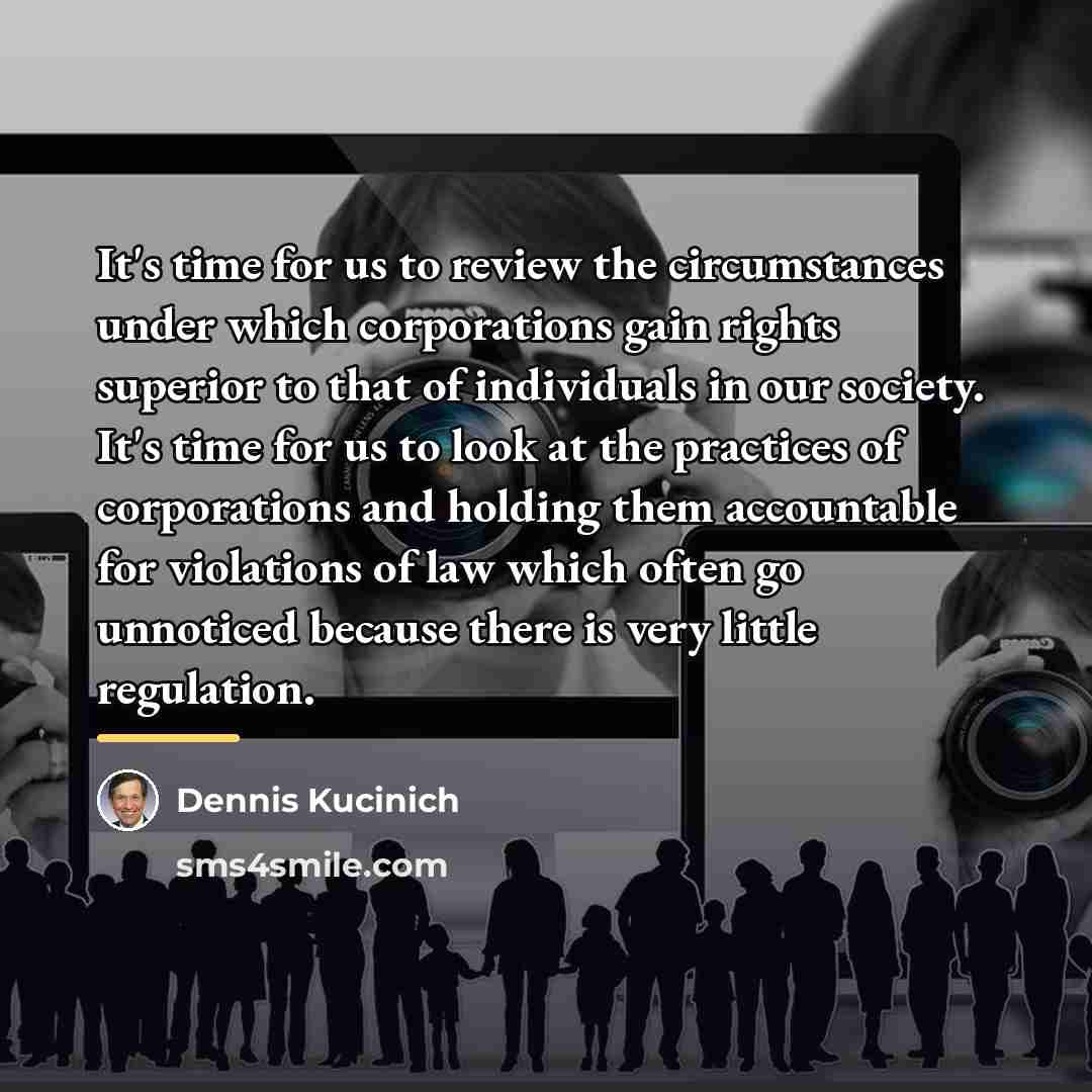 “It's time for us to review the circumstances under which…” quote by Dennis Kucinich